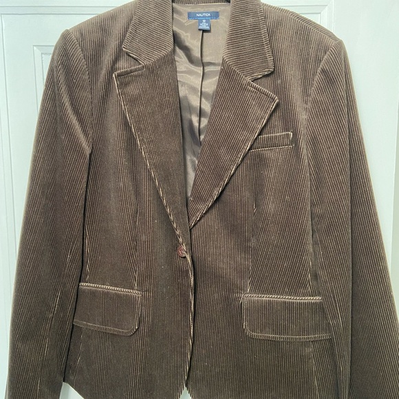 Nautica NWT dark brown corduroy size 12 blazer - Picture 1 of 6